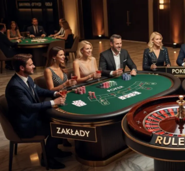 Mobilny stół do gier karcianych TRG ELEVATOR Grzegorz Pizun przygotowany na event