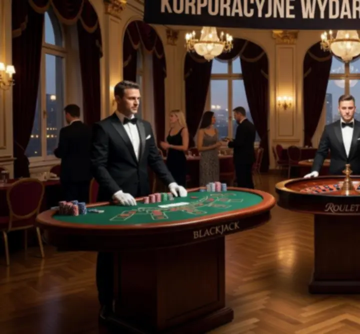 Profesjonalne stoły do pokera, ruletki i blackjacka przygotowane na event mobilny