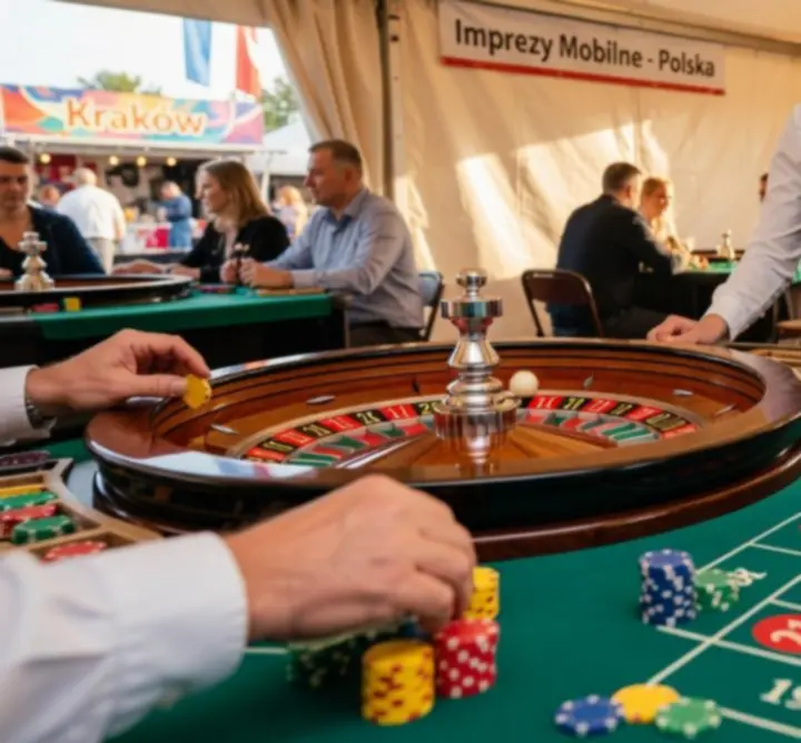 Stół do ruletki podczas eventu firmowego w Polsce
